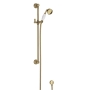 Hudson Reed Traditional Slider Shower Rail Kit with Traditional Handset - Brushed Brass
