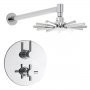 Hudson Reed Tec Dual Concealed Shower Valve with Cloudburst Fixed Head - Chrome