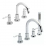 Hudson Reed Tec Lever Basin Mixer Tap and Shower Mixer Tap with Shower Kit - Chrome