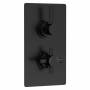 Hudson Reed Tec Pura Concealed Shower Valve with Diverter Dual Handle - Matt Black