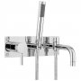 Hudson Reed Tec Single Lever 2-Hole Bath Shower Mixer Tap Wall Mounted - Chrome
