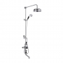 Hudson Reed Topaz Triple Exposed Mixer Shower with Shower Kit - Fixed Head & Spout - Black/Chrome