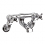 Hudson Reed Black Topaz Wall Mounted Crosshead Bath Filler Tap - Chrome