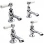 Hudson Reed Topaz Lever Basin Taps and Bath Taps - Chrome