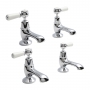 Hudson Reed Topaz Lever Basin Taps and Bath Taps - Chrome