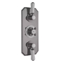 Hudson Reed Topaz Triple Concealed Shower Valve with Diverter - Brushed Pewter