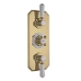 Hudson Reed Topaz Concealed Triple Handle Shower Valve - Brushed Brass
