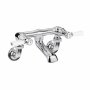 Hudson Reed White Topaz Wall Mounted Lever Bath Filler Tap - Chrome
