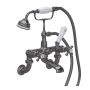 Hudson Reed Topaz Dome Wall Mounted Bath Shower Mixer Tap - Brushed Pewter