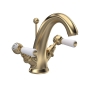 Hudson Reed Topaz Lever Mono Basin Mixer Tap with Pop Up Waste - Brushed Brass