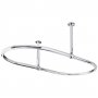 Hudson Reed Traditional Oval Shower Curtain Rail 1092mm x 686mm - Chrome