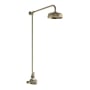 Hudson Reed Topaz Thermostatic Exposed Shower Mixer and Rigid Riser Kit with Fixed Head - Brushed Brass