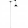 Hudson Reed Traditional Shower Riser Kit with Fixed Shower Head - Chrome