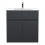 Hudson Reed Urban Floor Standing Vanity Unit with Basin 2 Satin Anthracite - 800mm Wide
