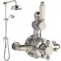 Hudson Reed Victorian Exposed Shower Valve with Rigid Riser Kit - Chrome