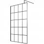Hudson Reed Frame Effect Wet Room Screen with Support Bar 1000mm Wide - 8mm Glass