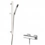 Hudson Reed Windon Square Thermostatic Bar Shower Valve with Sheer Slider Rail Kit - Chrome