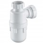 Ideal Standard 1 1/4 Plastic Bottle Trap, 75mm Seal, multi-purpose outlet