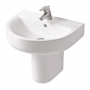 Ideal Standard Concept Arc Basin and Semi Pedestal 550mm Wide 1 Tap Hole