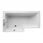Ideal Standard Concept L-Shaped Shower Bath 1500mm X 700mm/850mm Left Handed 0 Tap Hole