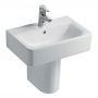 Ideal Standard Concept Cube Short Projection Basin and Semi Pedestal 550mm 1 Tap Hole