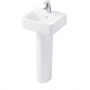 Ideal Standard Concept Cube Handrinse Basin and Full Pedestal 400mm Wide 1 Tap Hole