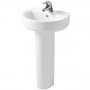 Ideal Standard Concept Sphere Basin and Full Pedestal 500mm Wide 1 Tap Hole
