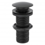 Ideal Standard Luxury Clicker Unslotted Basin Waste - Silk Black
