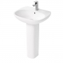 Ideal Standard Tesi Basin and Full Pedestal 550mm Wide 1 Tap Hole