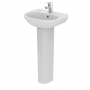 Ideal Standard Tesi Cloakroom Basin and Full Pedestal 450mm Wide 1 Tap Hole