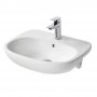 Ideal Standard Tesi Semi-Recessed Countertop Basin 550mm Wide - 1 Tap Hole