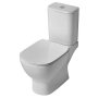Ideal Standard Tesi Close Coupled Toilet with 6/4 Litre Cistern - Slim Soft Close Seat and Cover