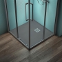 Ideal Standard Ultra Flat S+ Concrete Grey Square Shower Tray