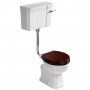 Ideal Standard Waverley Low Level Toilet with Cistern - Standard Mahogany Seat