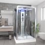 Insignia Premium Rectangular Non Steam Shower Cabin 1050mm x 850mm - Chrome Frame