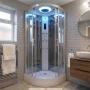 Insignia Premium Quadrant Non Steam Shower Cabin 900mm x 900mm - Chrome Frame