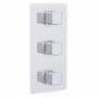 Inta Mio Thermostatic Concealed 3 Outlet Shower Valve Triple Handle - Chrome