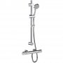 Inta Puro Thermostatic Bar Shower with Slide Rail Kit and Eco Air Handset Chrome