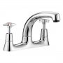 JTP Astra Kitchen Sink Mixer Tap Deck Mounted Crosshead Handle Chrome