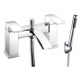 JTP Dash Lever Pillar Mounted Bath Shower Mixer Tap with Kit - Chrome