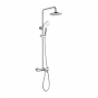 JTP Florence Thermostatic Shower Pole with Overhead Shower and Hand Shower + Bath Spout