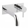 JTP Florence Wall Mounted Basin Mixer Tap with Back Plate 240mm Length - Chrome