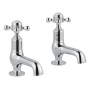 JTP Grosvenor Cloakroom Basin Taps Pair Cross Handle - Chrome
