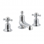 JTP Grosvenor 3-Hole Deck Mounted Bath Filler Tap Cross Handle - Chrome