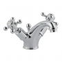 JTP Grosvenor Basin Mixer Tap with Pop Up Waste Cross Handle - Chrome
