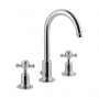 JTP Grosvenor 3-Hole Basin Mixer Tap Cross Handle - Chrome