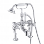 JTP Grosvenor Pillar Mounted Bath Shower Mixer Tap Cross Handle with Kit - Chrome