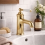 JTP Grosvenor Basin Mixer Tap with Click Clack Waste - Polished Gold