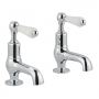 JTP Grosvenor Cloakroom Basin Taps Pair Lever Handle - Chrome