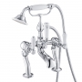 JTP Grosvenor Pillar Mounted Bath Shower Mixer Tap Lever Handle with Kit - Chrome